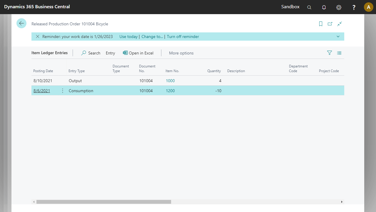 Related Item Ledger Entries