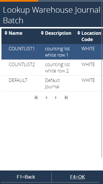 Lookup COUNTLIST1