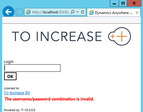 Portal Invalid Login