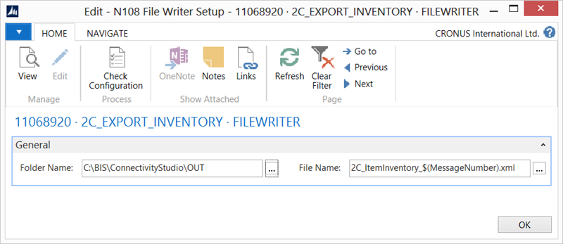 File Writer Setup