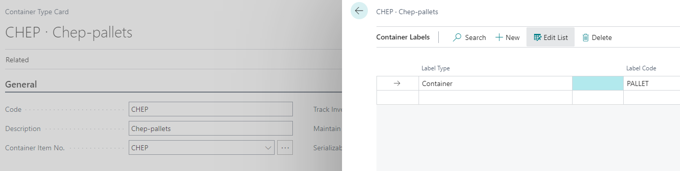 Label Setup