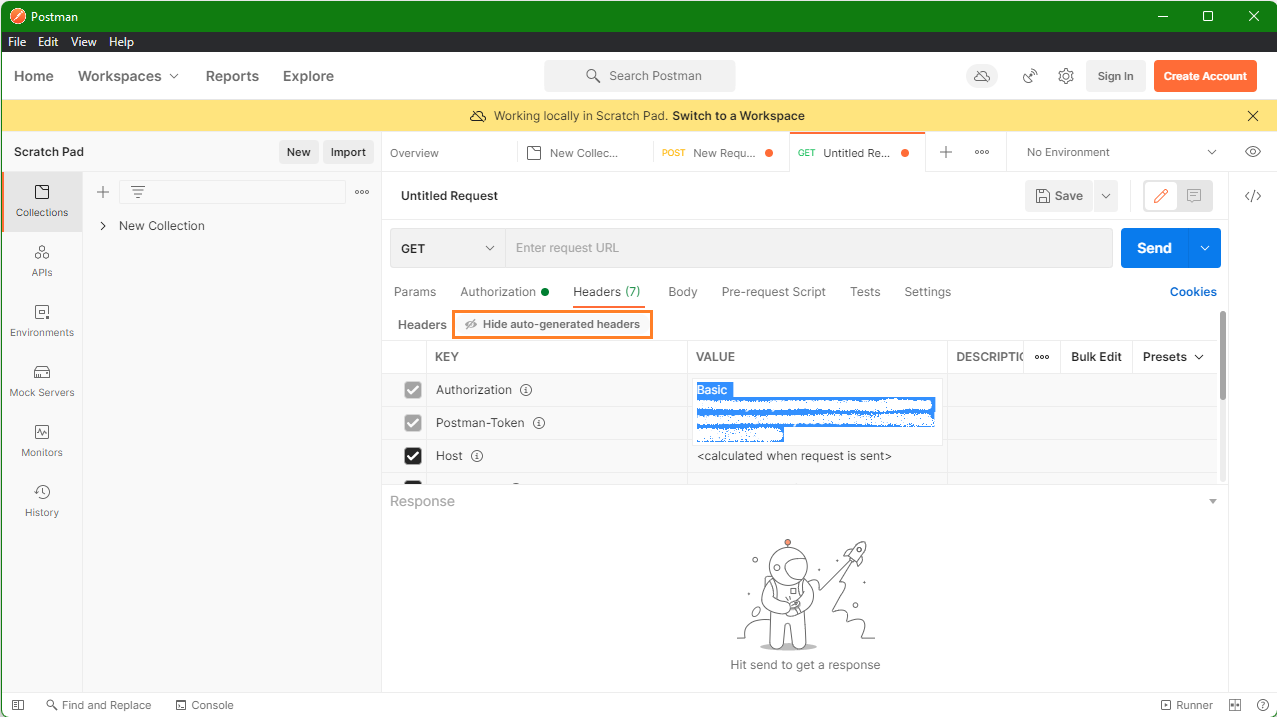 Postman Headers Tab