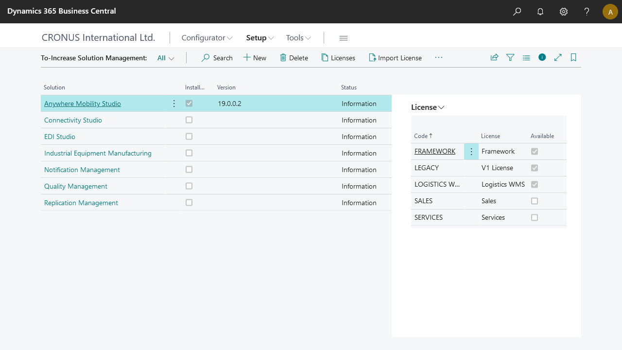 STAEDEAN Solution Management page